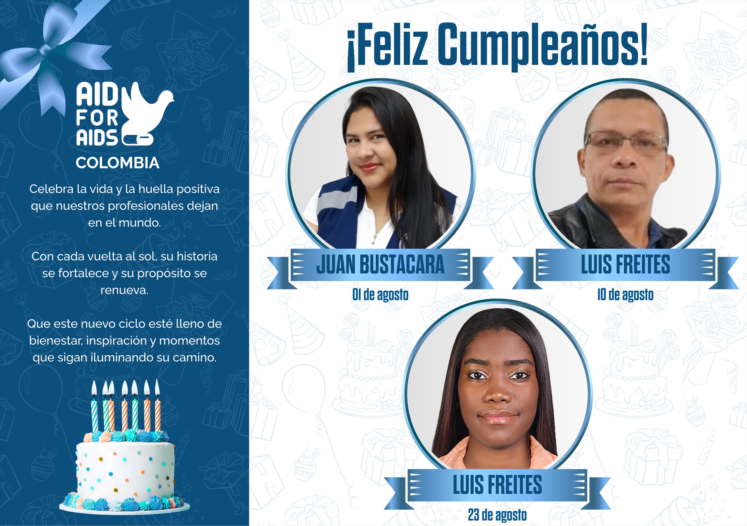 Pieza de cumpleaños del mes de agosto