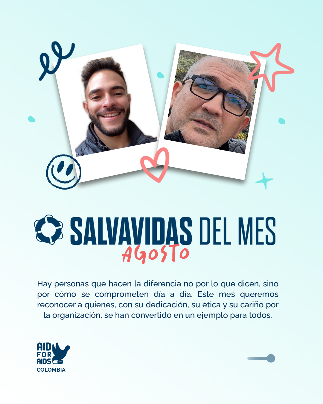 Reconocimiento Salvavidas del mes de agosto, pieza 1