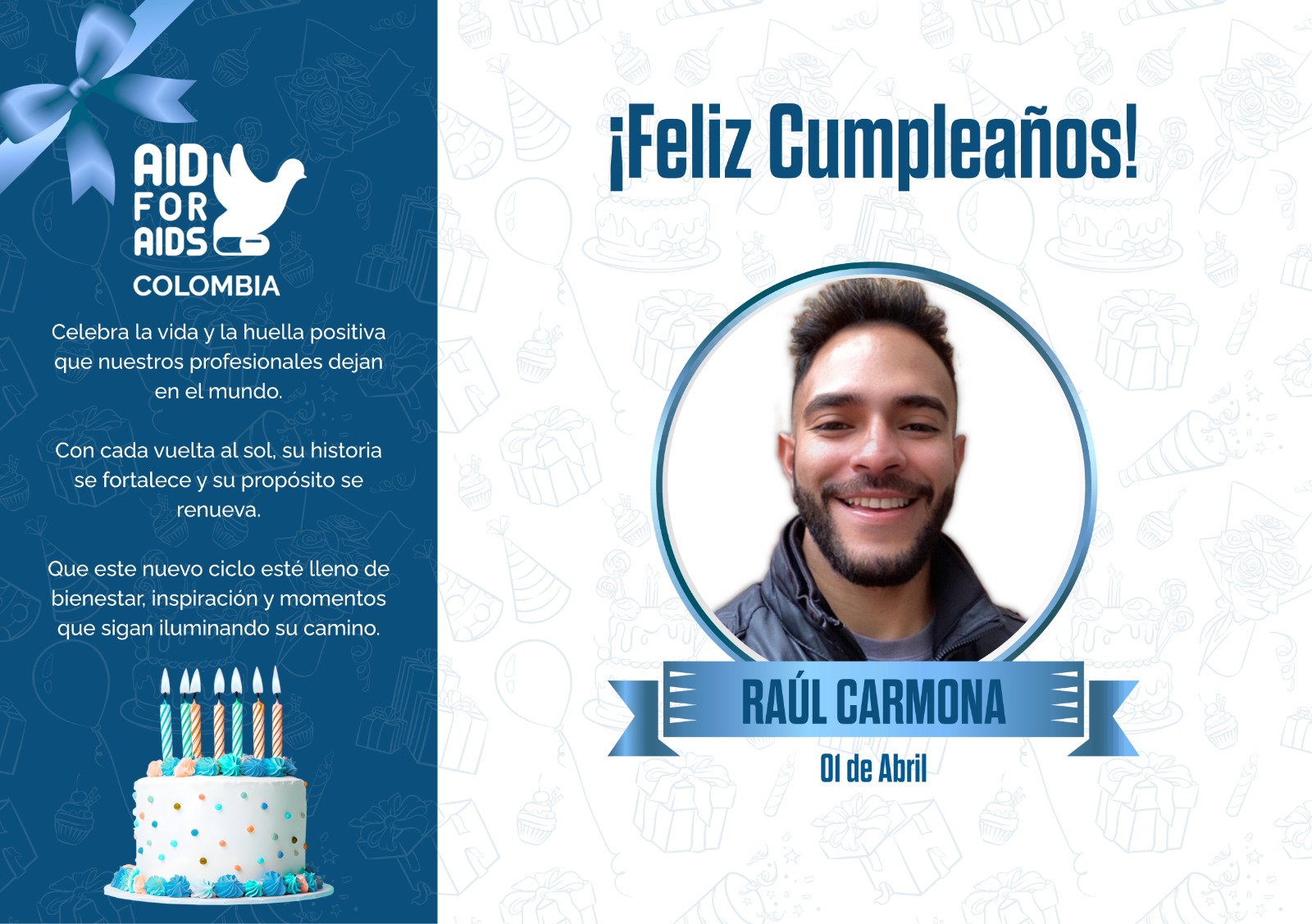 Pieza de cumpleaños del mes de abril