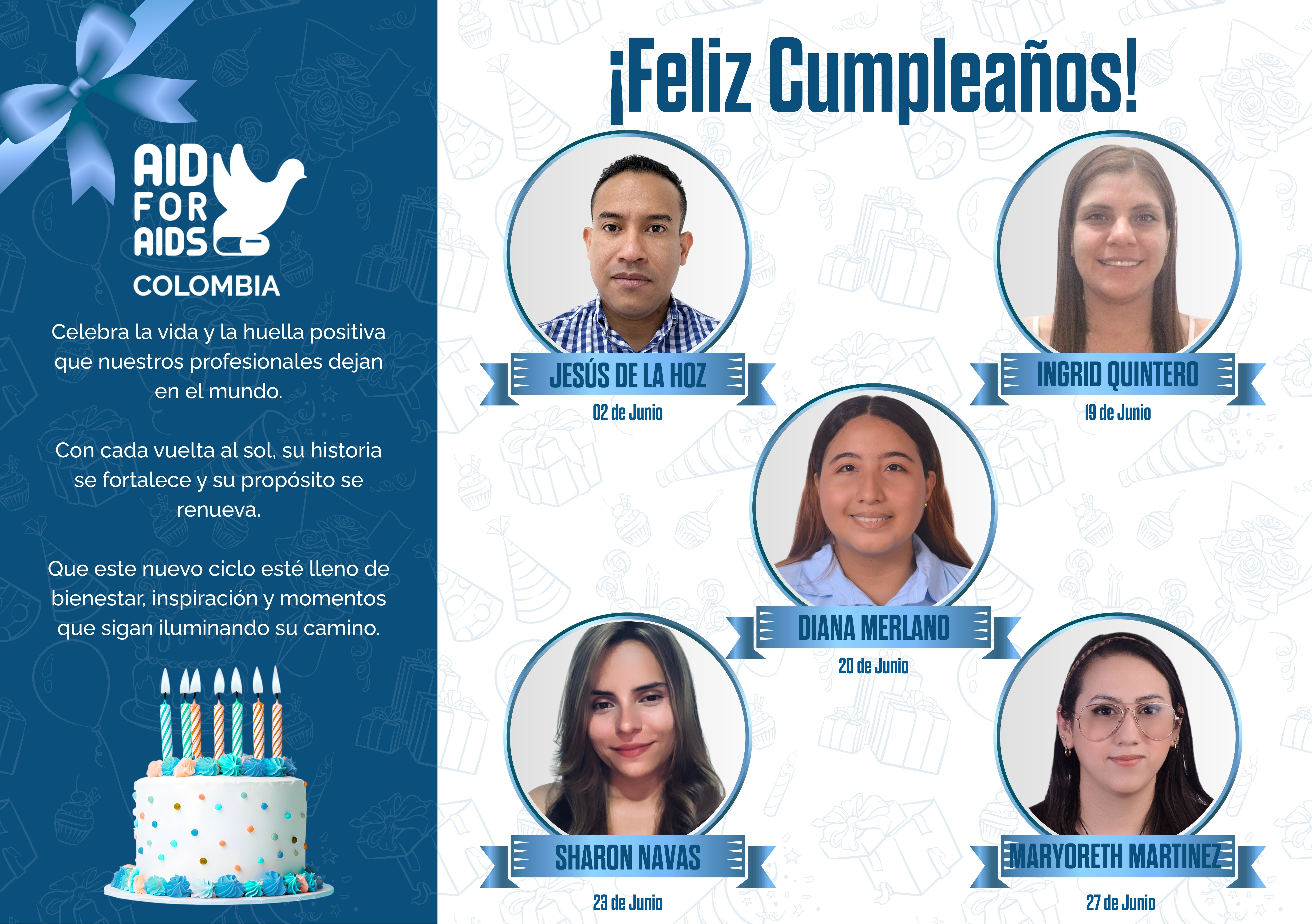 Pieza de cumpleaños del mes de junio