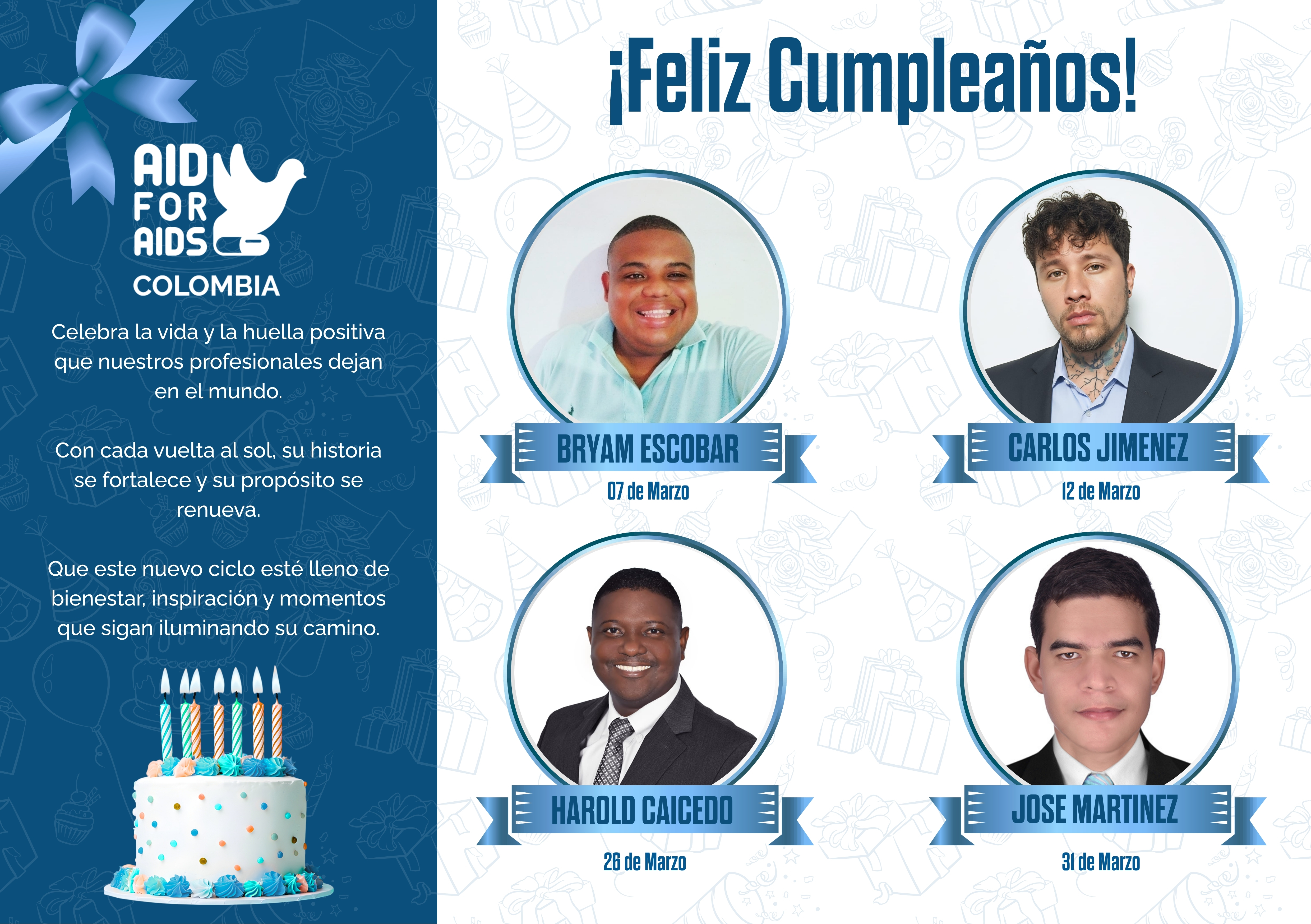 Pieza de cumpleaños del mes de marzo