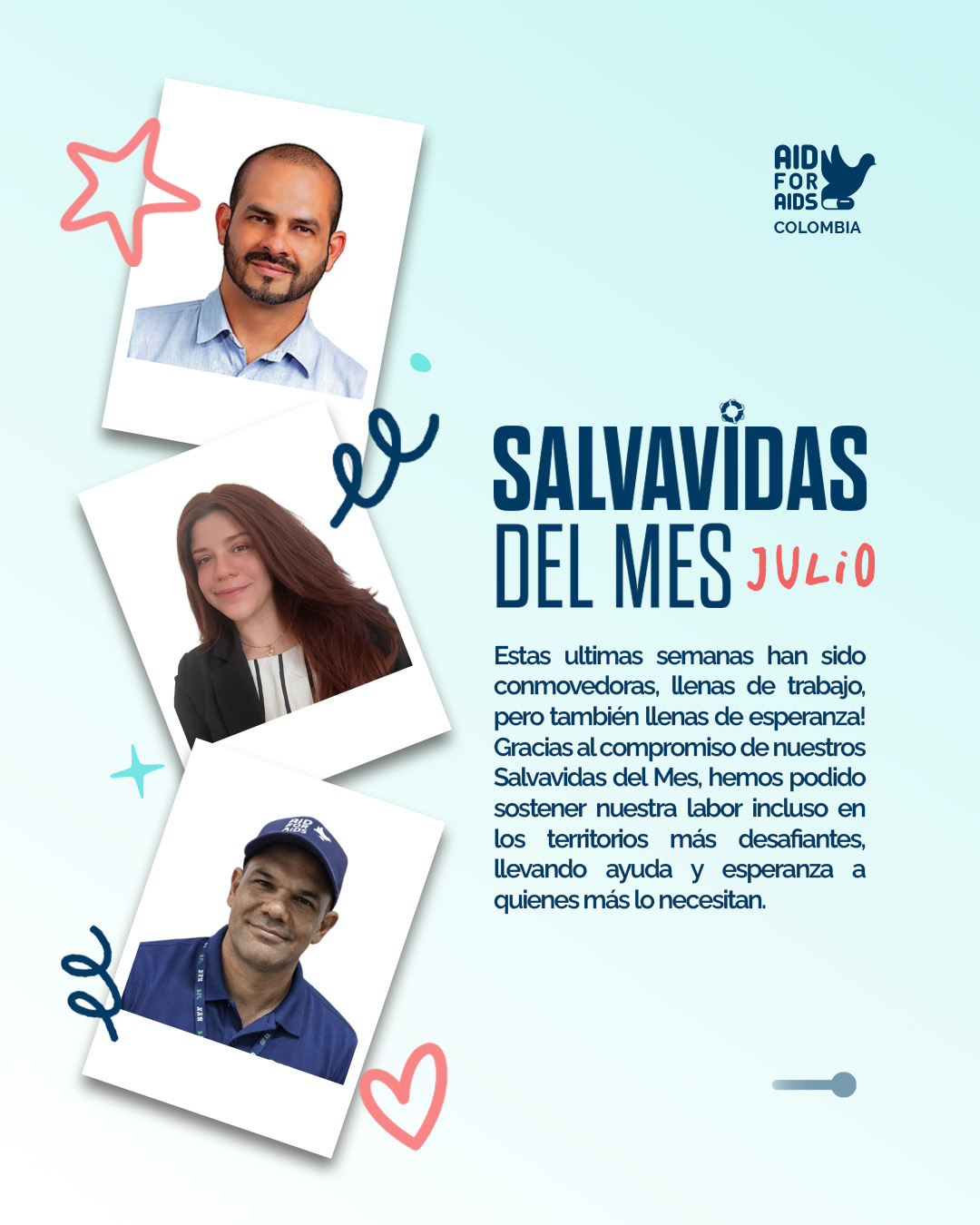 Reconocimiento Salvavidas del mes de julio, pieza 1